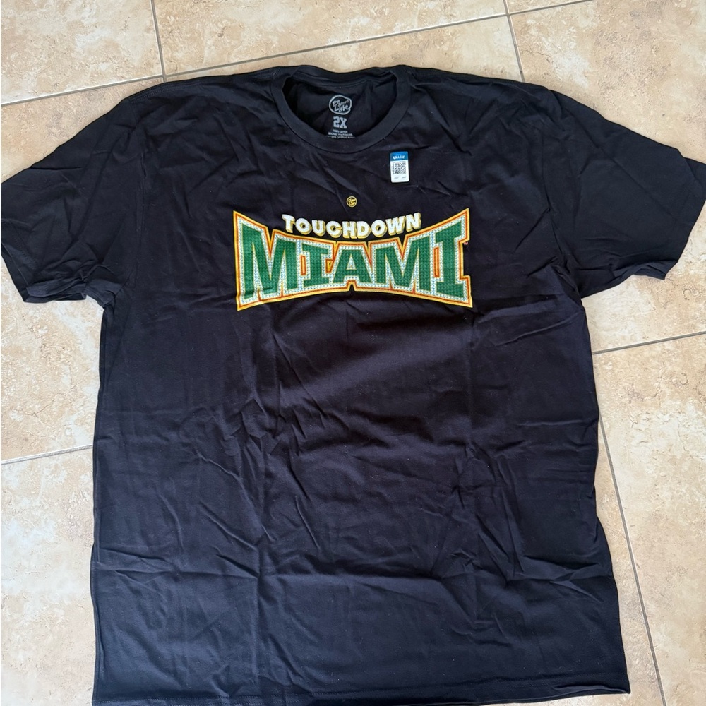 Black Miami Graphic Tee Miami hurricanes University of Miami college football